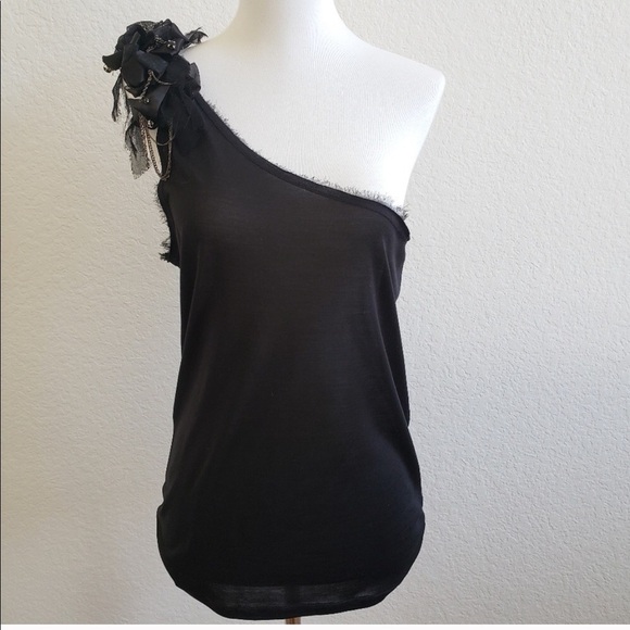 ALICE & Olivia one shoulder embellished top - Picture 3 of 9